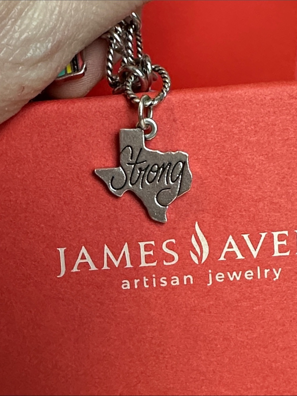James Avery RETIRED Texas, strong sterling silver charm